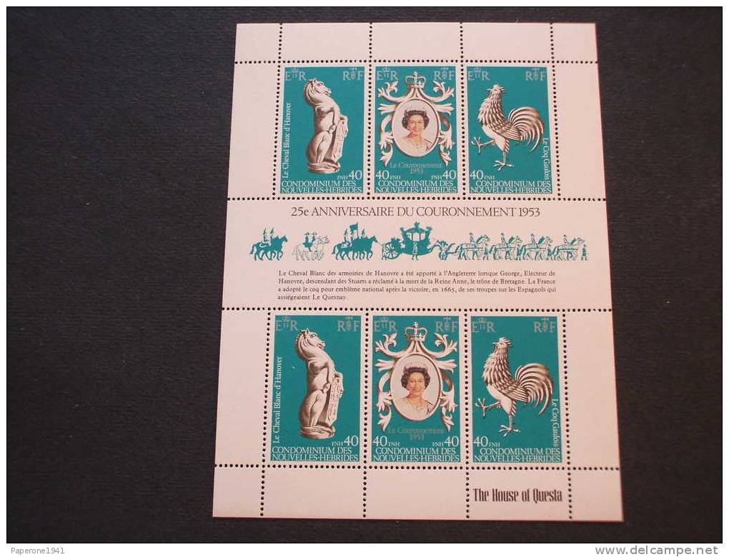 Nouvelles Hebrides - 1978 Incoronazione In Mini-foglietto - NUOVI(++) - Unused Stamps