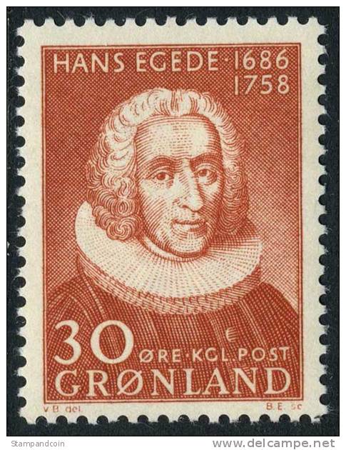 Greenland #46 Mint Never Hinged Hans Egede From 1958 - Ungebraucht