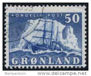 Greenland #35 Used 50o Polar Ship From 1950-60 - Gebraucht