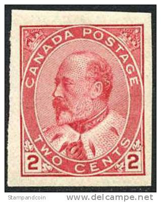Canada #90a XF Mint Hinged 2c Imperf Single From 1903 - Nuovi