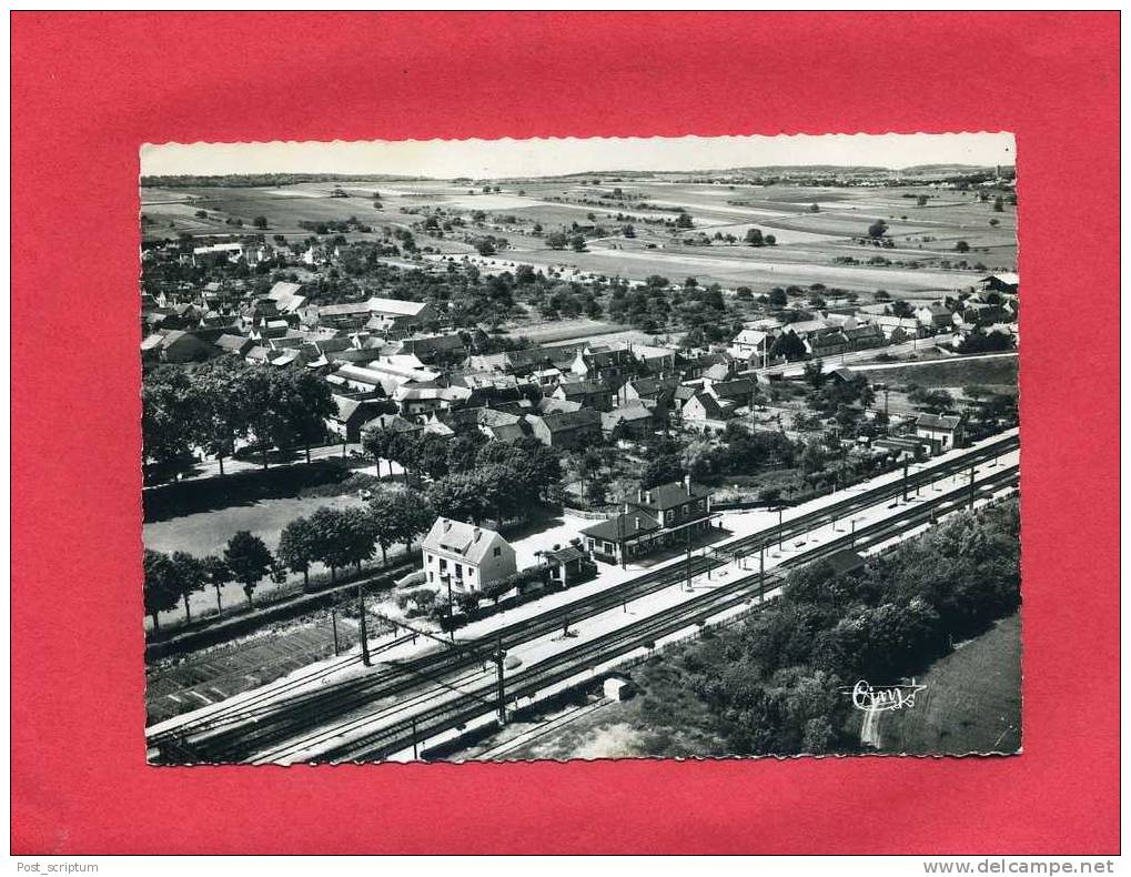 Champigny Sur Yonne - Vue Aérienne De La Gare Et Nationale 5 - Champigny