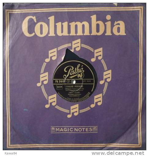 78 T 78 RPM (10")  Anny Flore  "  Valse Perdue  " - 78 Rpm - Schellackplatten