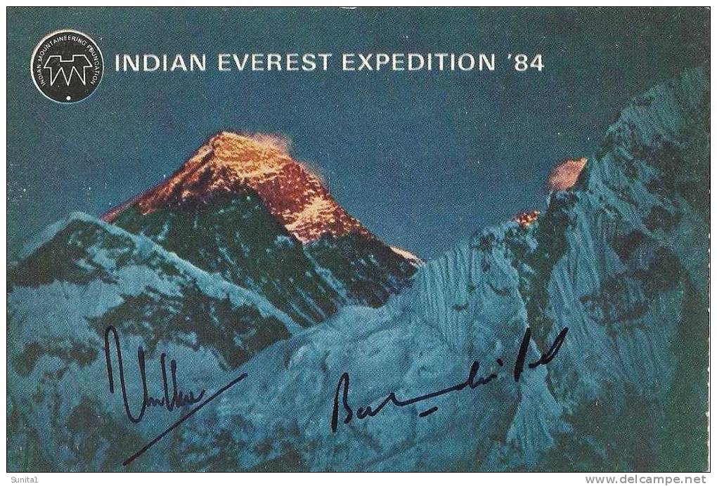 Mt. Everest, Himalaya, Autograph, Expedition Card, Alpinism,mountain, Signed Card, - Escalada