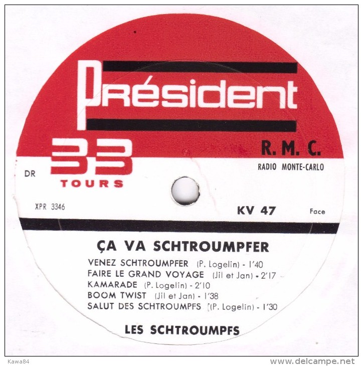 LP 25CM (10")  Les Schtroumpfs  "  Ça Va Schtroumpfer  " - Formatos Especiales