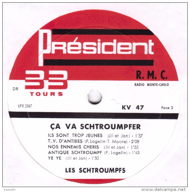 LP 25CM (10")  Les Schtroumpfs  "  Ça Va Schtroumpfer  " - Speciale Formaten