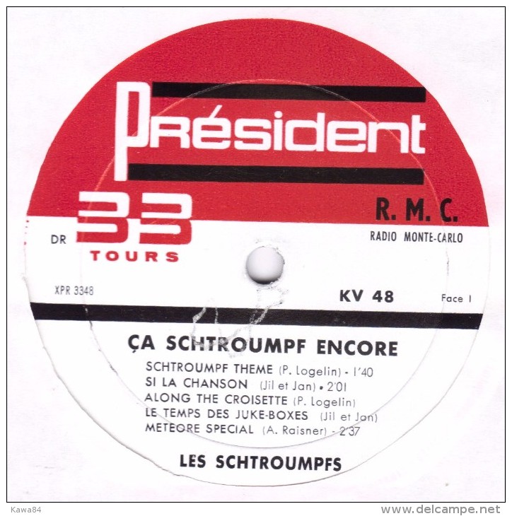 LP 25CM (10")  Les Schtroumpfs  "  Ca Schtroumpf Encore  " - Speciale Formaten