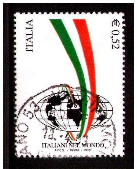 Italia - Italy - 2002 - Italiani Nel Mondo 0,52 - 2001-10: Usados