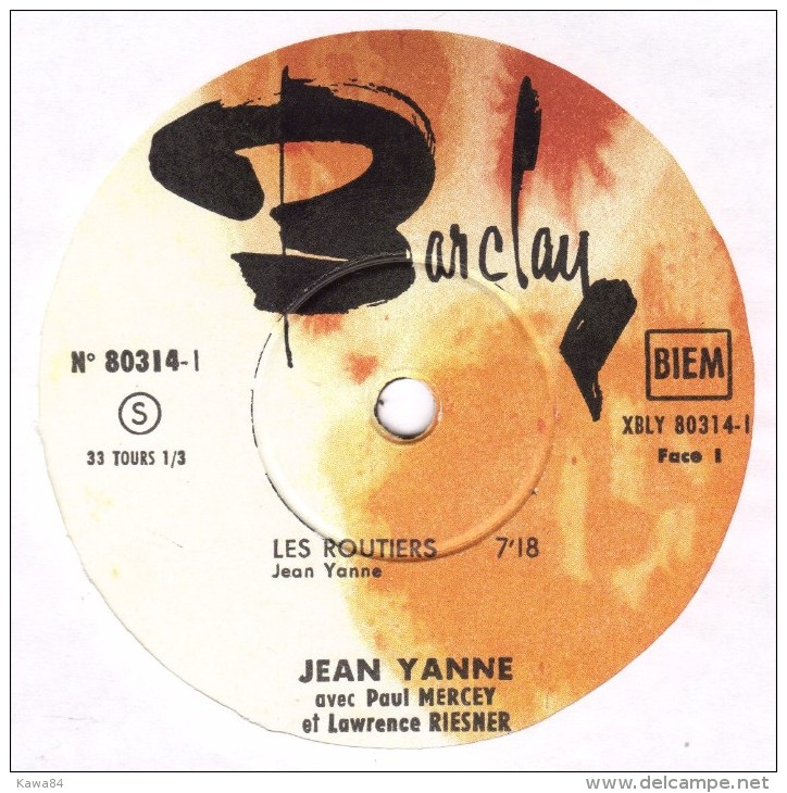 LP 25CM (10")  Jean Yanne  "  Les Routiers  " - Formatos Especiales