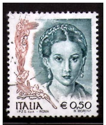 Italia - Italy - 2002 - La Donna Nell'arte 0,50 - 2001-10: Gebraucht