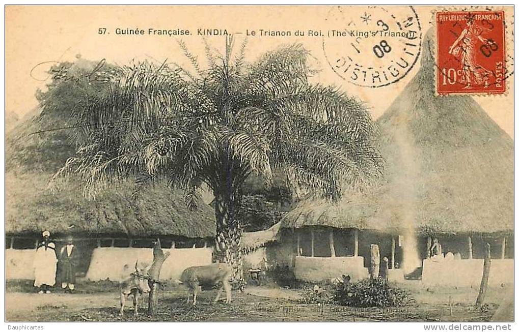 Guinée : KINDIA, Demeure Du ROI, Le Trianon. King's Trianon. 2 Scans. - Guinée Française