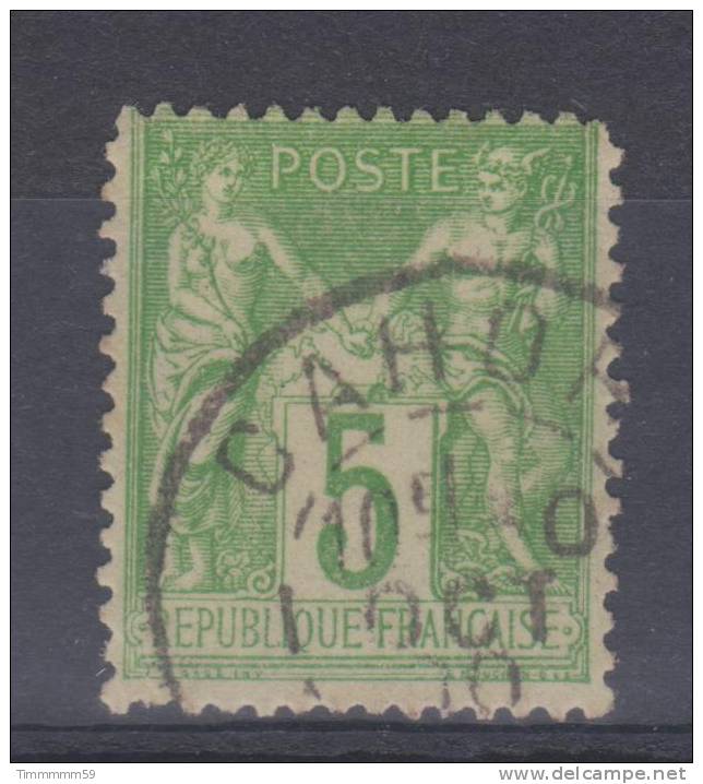 Lot N°13240  N°102 Vert Jaune, Oblit Cachet à Date De CAHORS ( Lot ) - 1898-1900 Sage (Tipo III)