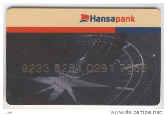 Estonia: Debit Interim Card From Hansabank (2) - Cartes De Crédit (expiration Min. 10 Ans)