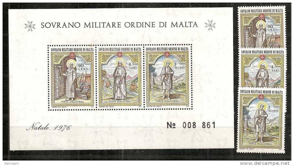 Malta1976: SMOM125-7,MS10 Mnh** - Malte (Ordre De)