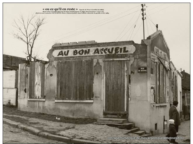 Bonnel Maurice - MUR PEINT -" AU BON ACCUEIL" -rue De La Bièvre -GENTILLY 94 -années 1960. . . ©Bonnelphoto - Gentilly