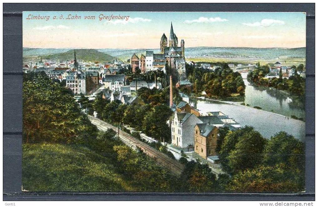 Color PK Limburg A.d. Lahn 1916 " Limburg-Sicht Vom Greifenberg,Panoramablick " Used,befördert Feldpost - Limburg