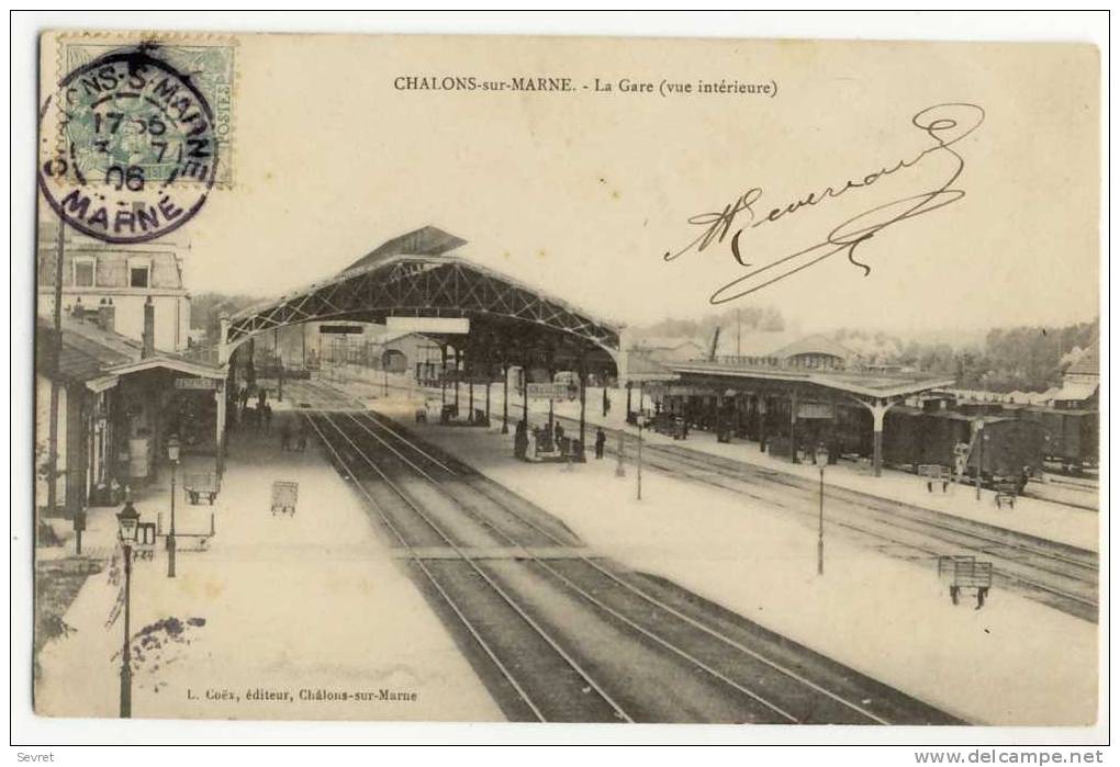 CHALONS Sur MARNE. -  La Gare Vue Intérieure - Châlons-sur-Marne