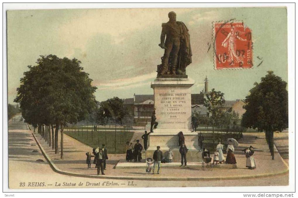 REIMS. - La Statue De Drouet D'Erlon - Reims
