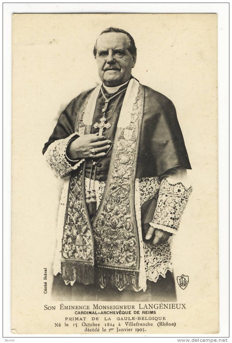 REIMS. - Monseigneur Langénieux.  Cardinal Archevêque . - Reims