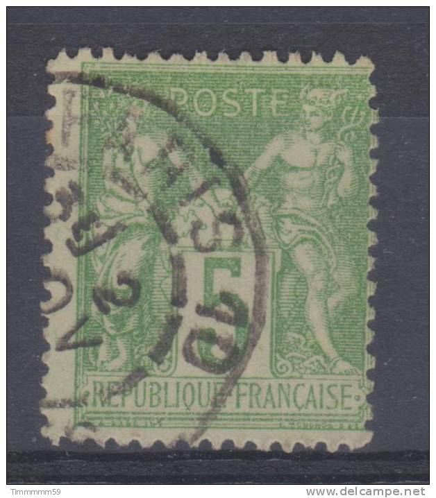 Lot N°13268    N°102 Vert Jaune, Oblit Cachet à Date PARIS 10 - 1898-1900 Sage (Type III)