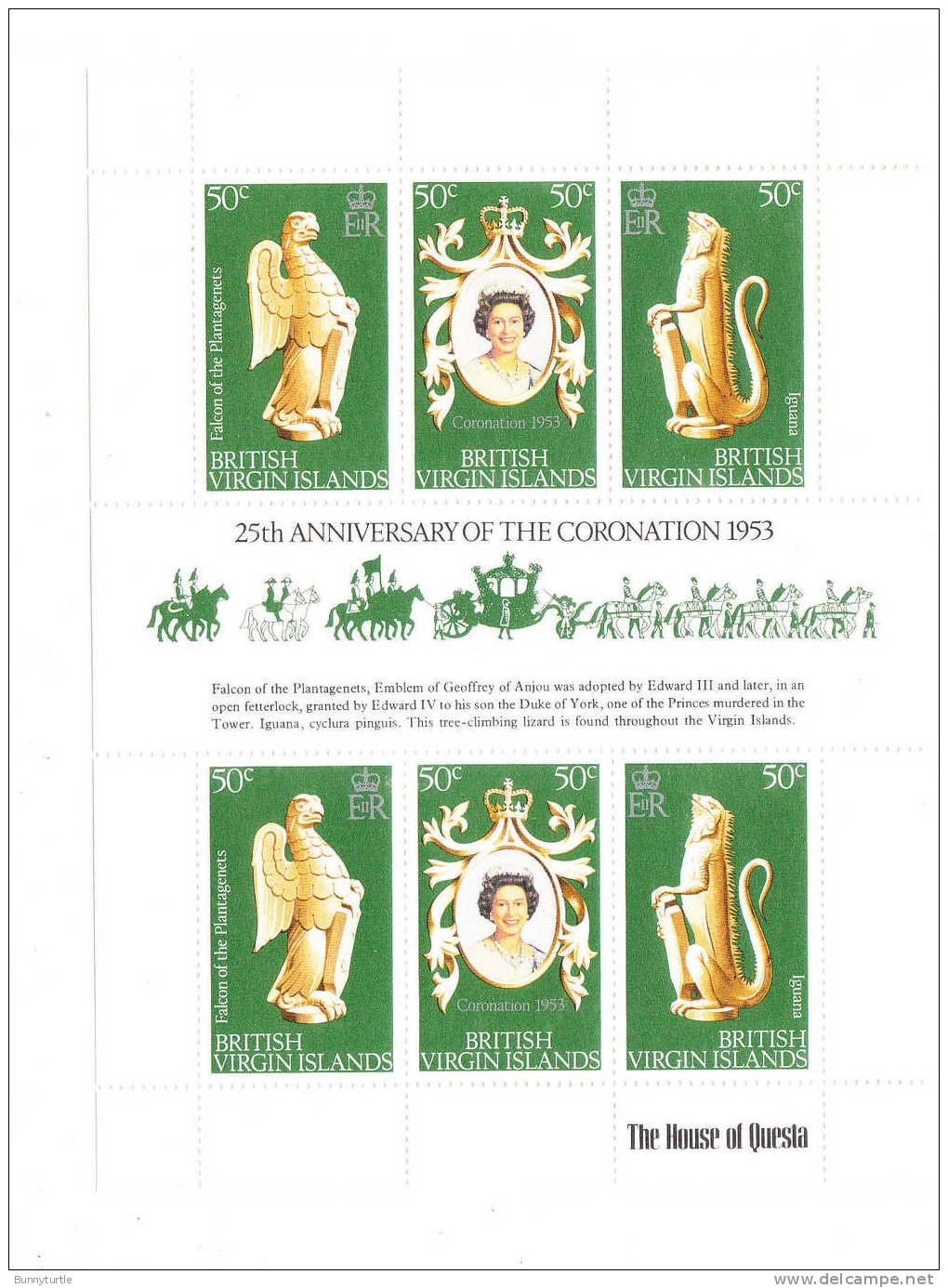 Virgin Islands 1978 QE II Coronation Anniversary Issue Omnibus S/S MNH - Britse Maagdeneilanden
