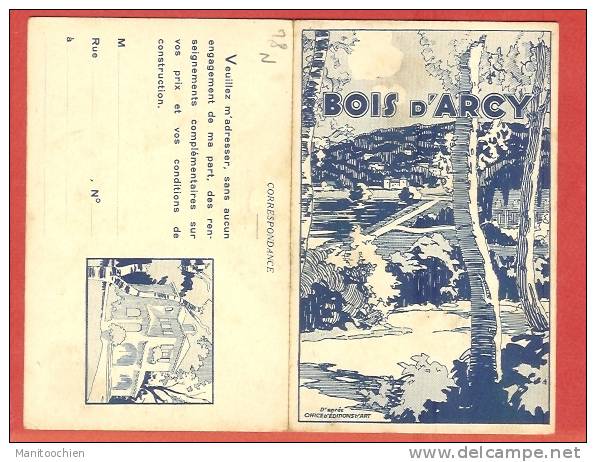 DEP 78 BOIS D´ARCY CARTE DOUBLE PUBLICITAIRE POUR LE LOTISSEMENT - Bois D'Arcy