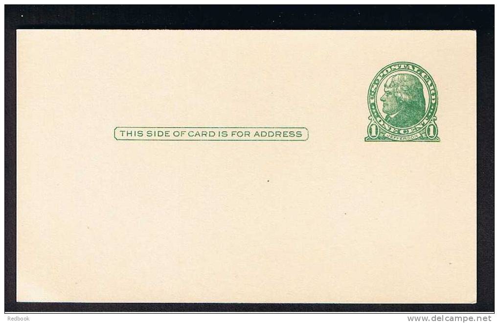 RB 699 - 1914 US USA  - Mint 1c Thomas Jefferson Postal Stationery Card H  & G No 32 - 1901-20