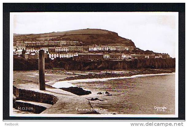 RB 699 - Real Photo Postcard Houses & Terraces New Quay Cardiganshire Wales - Cardiganshire