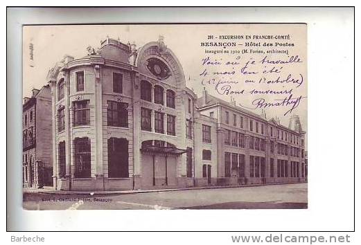 25.- BESANCON  .- Hôtel Des Postes Inauguré En 1910 - Besancon