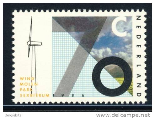 1986 Netherlands MNH Set Of 1 Stamp "  Windmills  " - Unused Stamps