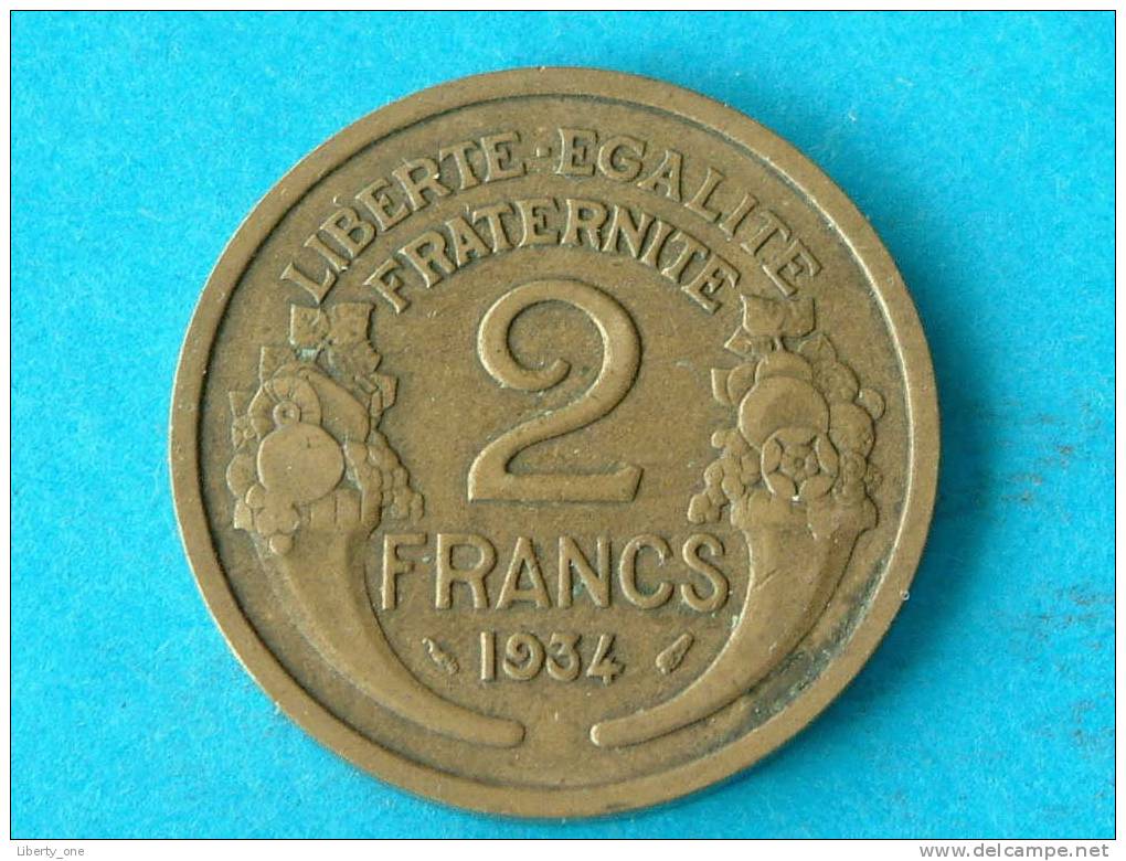 1934 - 2 FRANCS / KM 886 ( For Grade, Please See Photo ) ! - Autres & Non Classés