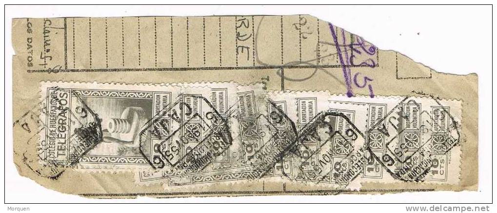 6347. Gran Fragmento BARCELONA 1955. Huerfanos De Telegrafos - Wohlfahrtsmarken