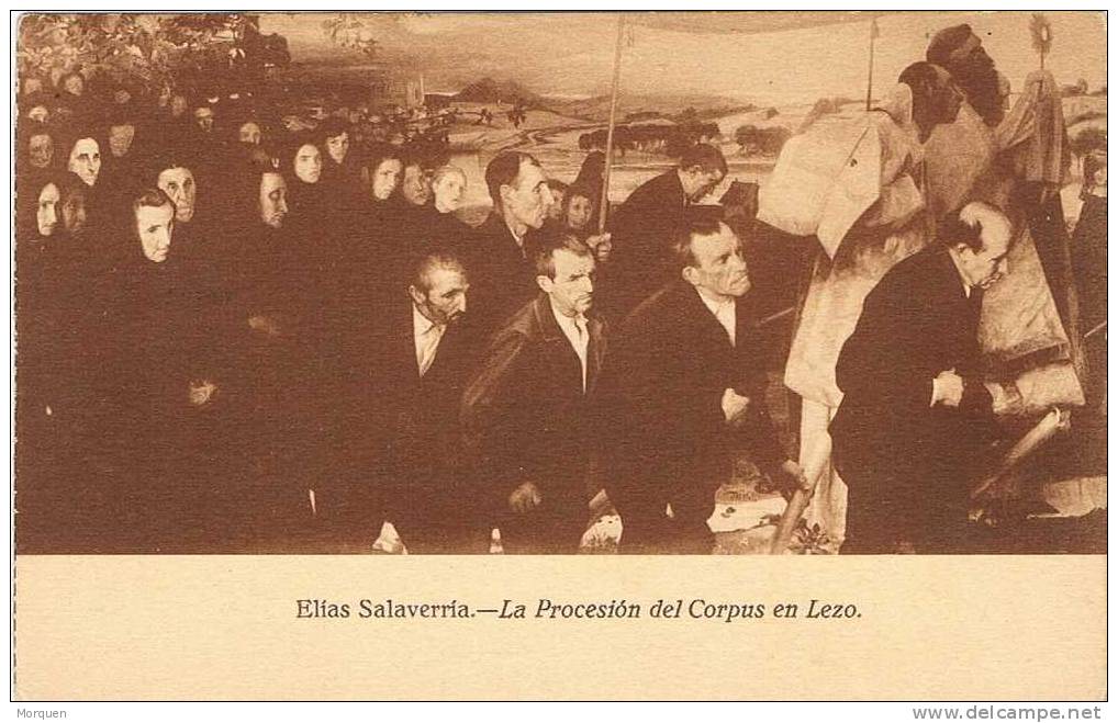 Postal Barcelona 1933. Sello Recargo Exposicion - Barcelona