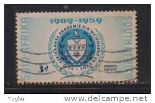 South Africa Used 1959, Academy Of Science, Coat Of Arms - Gebruikt