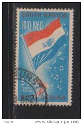 South Africa Used 1960, Union Flag, Music Notes, - Usados