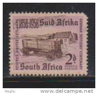 South Africa Used 1958, 2d German Settlers, Block Wagon,Transport, As Scan - Usados