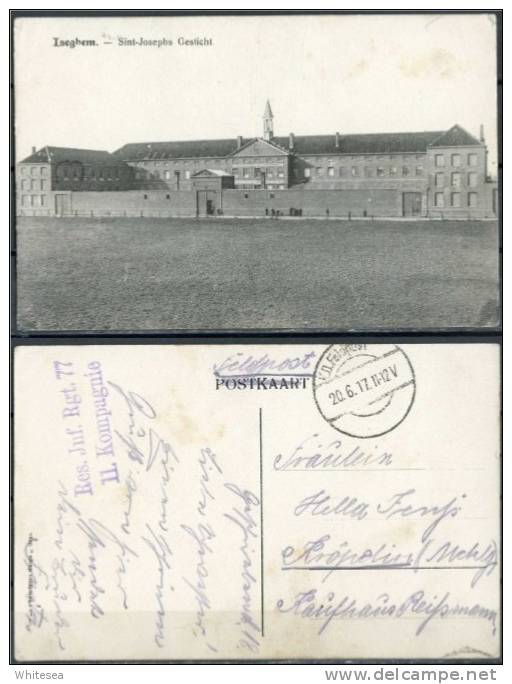 Ak Belgien - Iseghem/Izegem - Feldpost - Sint-Josephs Gesticht - Gel. 1917 - Izegem