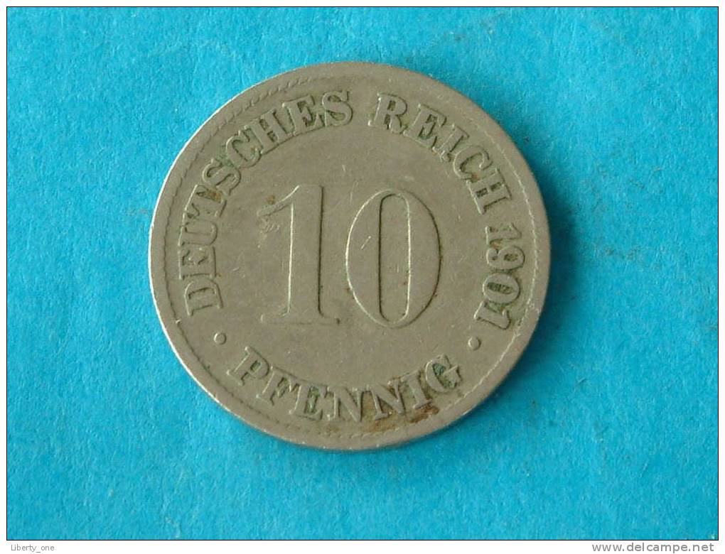 1901 D - 10 PFENNIG / KM 12 ( For Grade, Please See Photo ) ! - 10 Pfennig