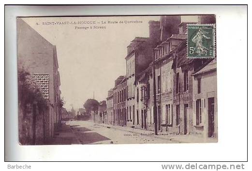 50.- SAINT-VAAST-LA-HOUGUE .- La Route De Quettehou .-  Passage à Niveau - Saint Vaast La Hougue