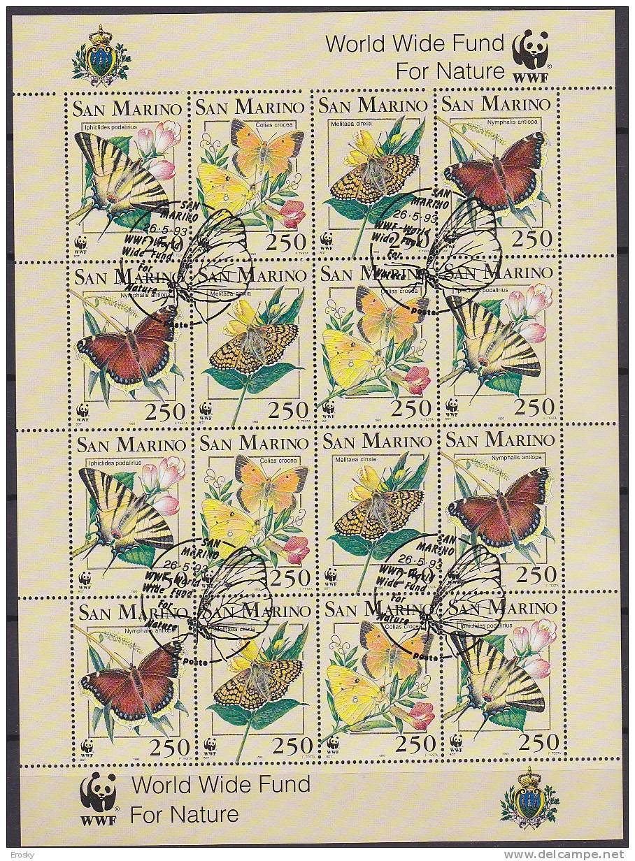 B2345 - SAN MARINO Ss N°1378/81 FOGLIO ANNULLO 1° GIORNO ( 1er JOUR) ( Registered Shipment Only ) - Blocks & Sheetlets