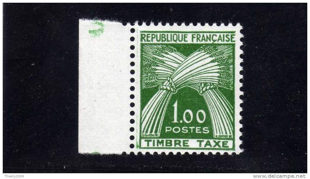 Timbre Taxe  N° 94  Neuf ** Gomme D'Origine En Bord De Feuille    TTB - 1960-.... Neufs