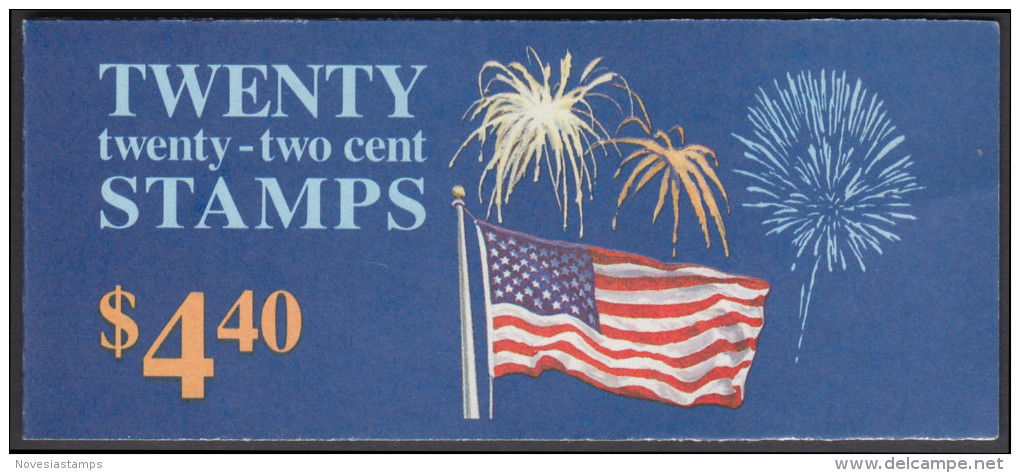 !a! USA Sc# 2276a MNH BOOKLET(20) - Flag And Fireworks - 1981-...