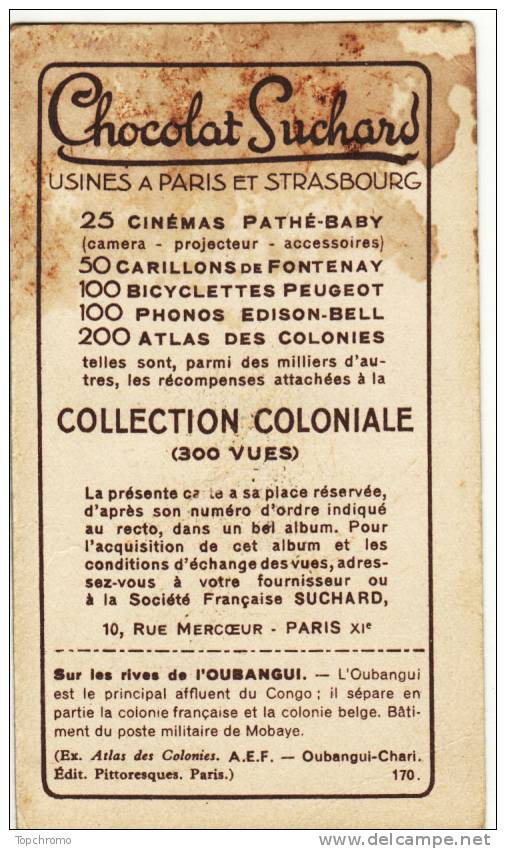 CHROMO Chocolat Suchard Collection Coloniale Sur Les Rives De L´oubangui Afrique Equatoriale Française - Suchard