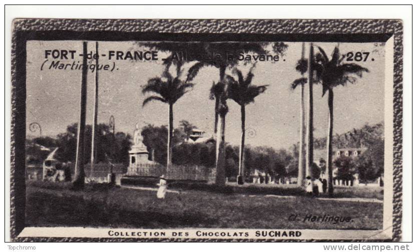 CHROMO Chocolat Suchard Collection Coloniale Fort De France Martinique Allée De La Savane - Suchard