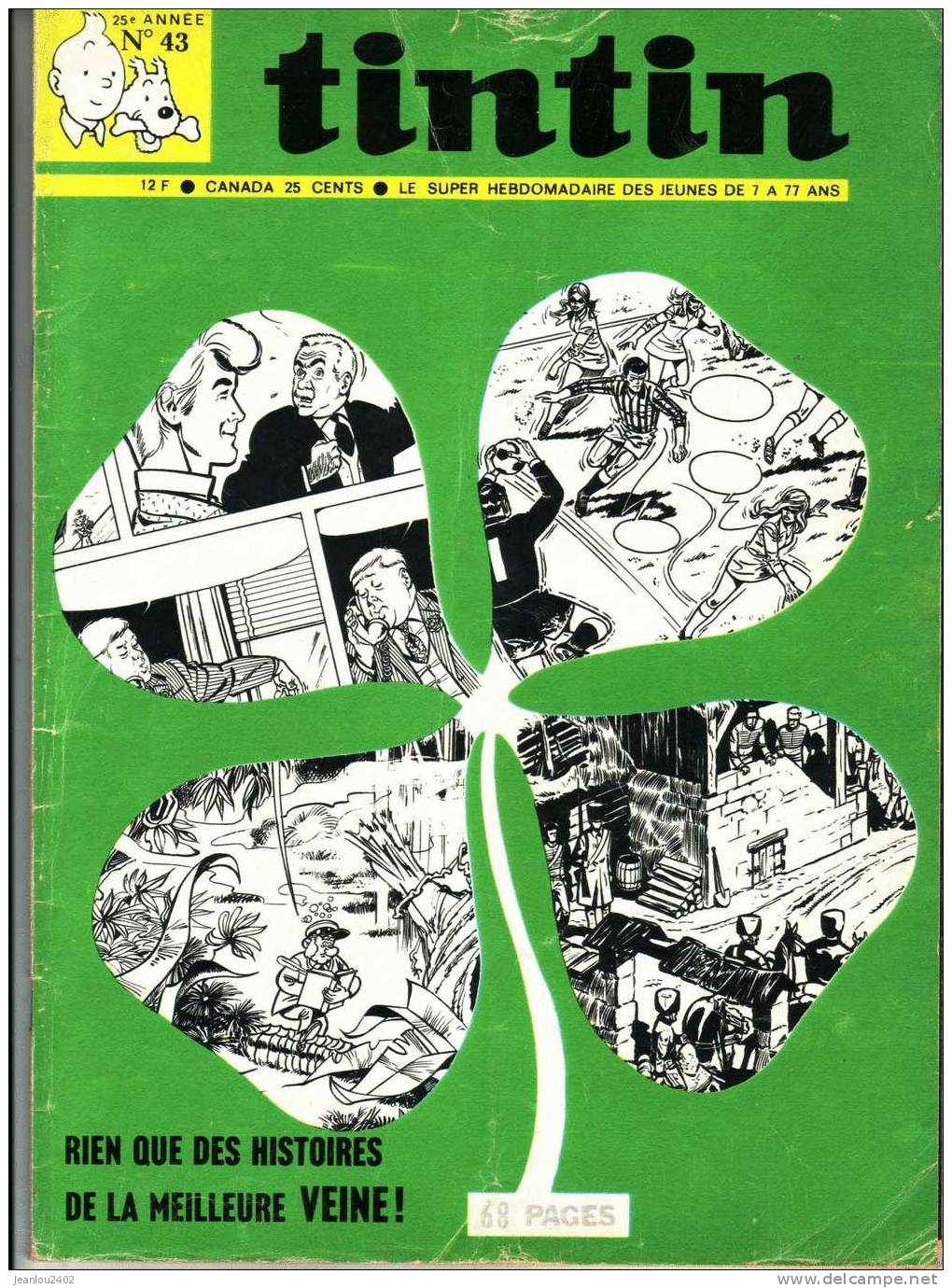 TINTIN N° 43 DU 27 OCTOBRE 1970 - Tintin