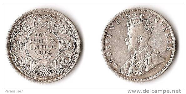 INDE  1  RUPEE  1918    ARGENT - India