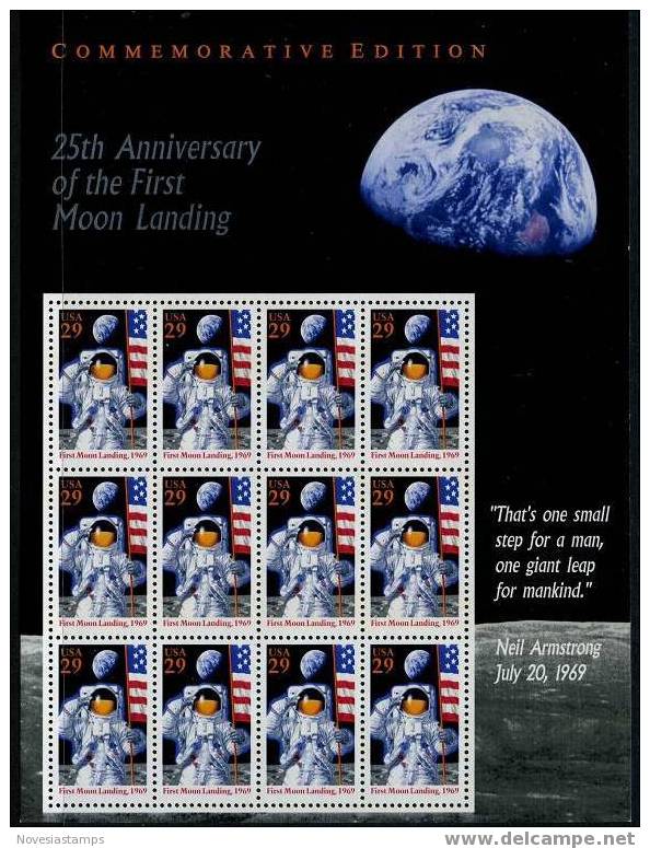 !a! USA Sc# 2841 MNH SHEET(12) - Moon Landing - Feuilles Complètes