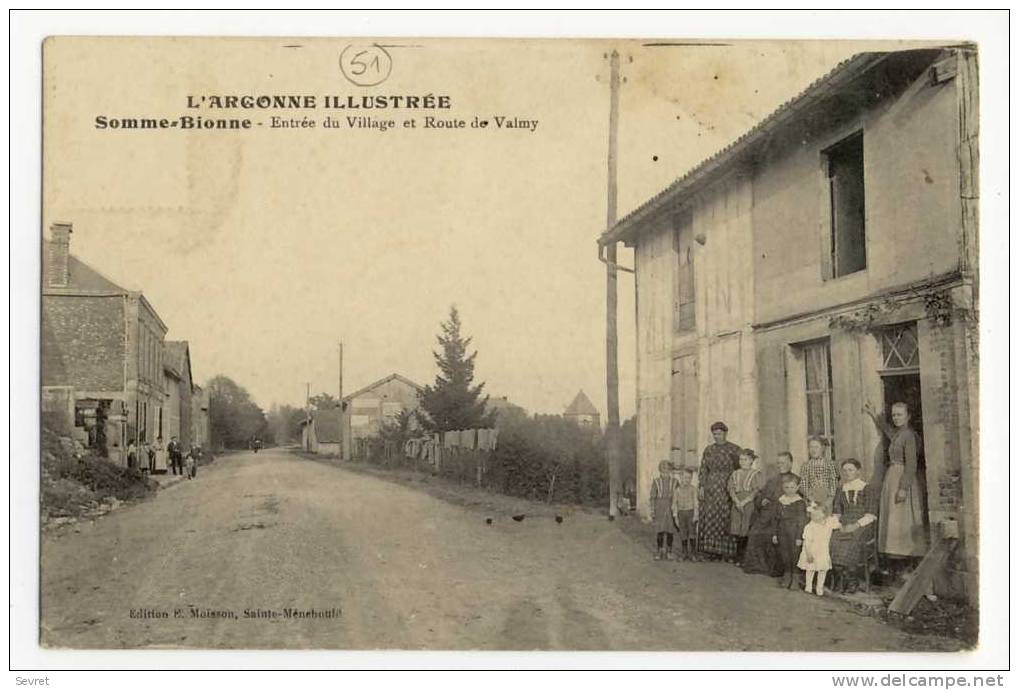 SOMME-BRIONNE. -  Entrée Du Village Et Route De Valmy - Other & Unclassified