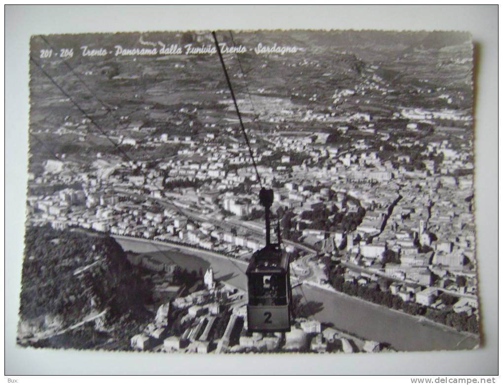 TRENTO  FUNIVIA TRENTO   SARDAGNA    VIAGGIATA  COME DA FOTO - Kabelbanen