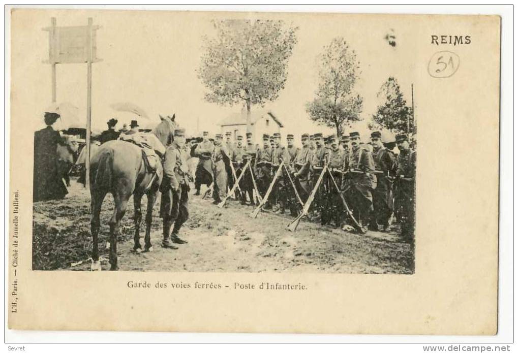 BETHENY. - Grandes Manoeuvres De L´Est 1901.Garde Des Voies Ferrées -Poste D'Infanterie - Bétheny