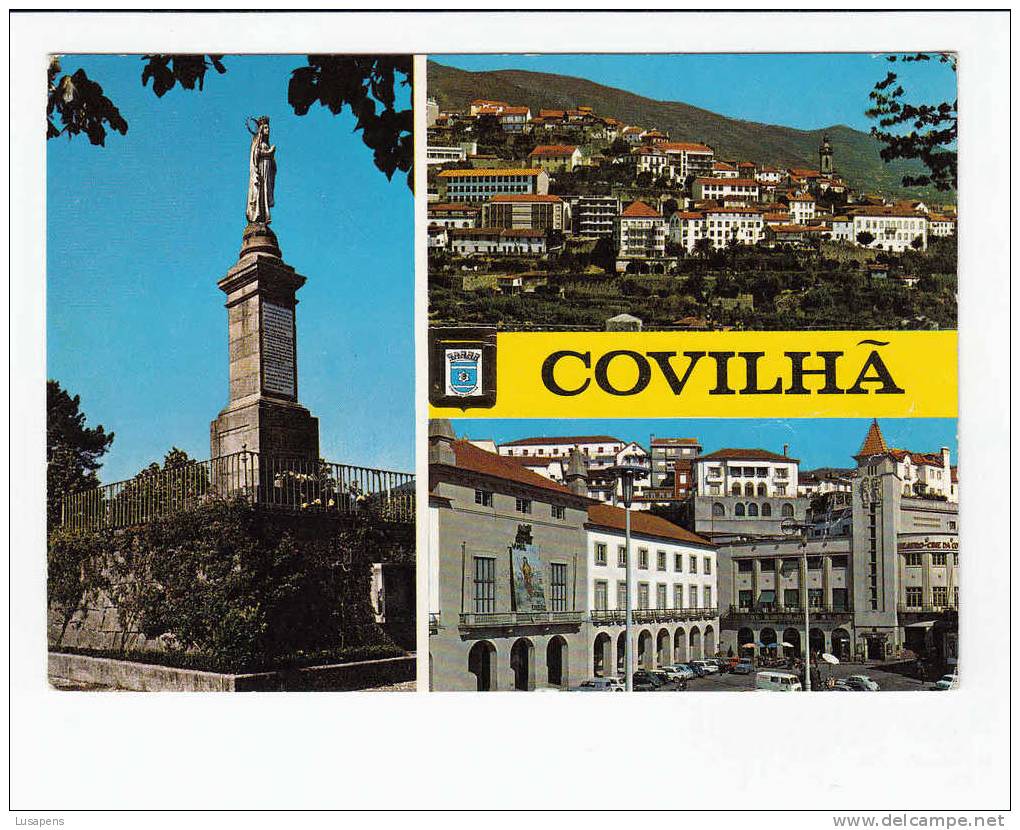 Portugal Cor 12005 – COVILHÃ - NOSSA SENHORA DA CONCEIÇÃO VISTA GERAL PELOURINHO PRAÇA DO MUNICÍPIO - Castelo Branco